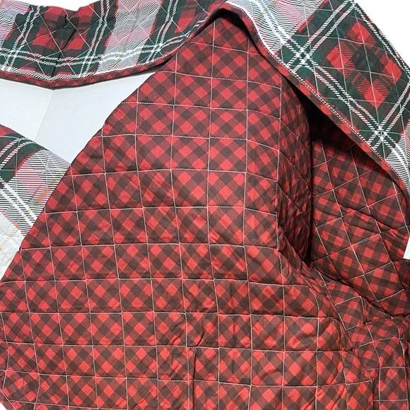 Home Reflections NEW Reversible Holiday Plaid Quilt Sham Pillow Set Full Double - Picture 8 of 13